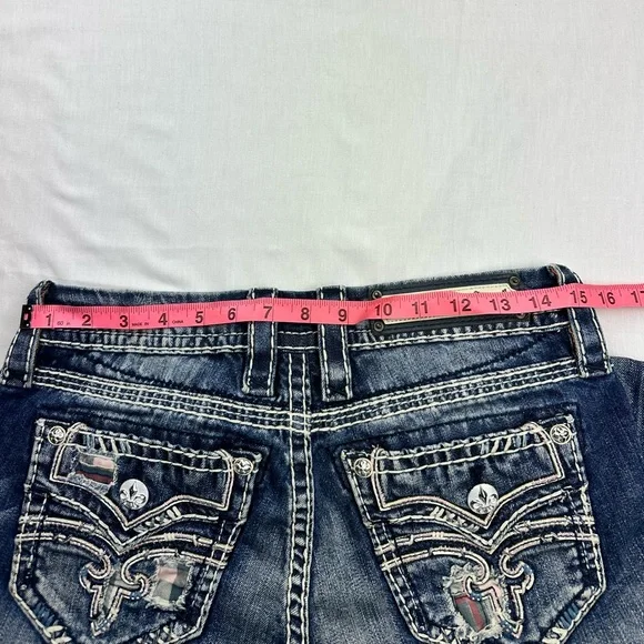 Rock Revival Women's Blue Raven skinny Jeans size 26 - Picture 4 of 7